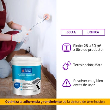 Fijador Sellador al Agua 1 Lts Sherwin Williams